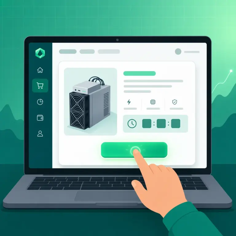 Minh hoạ người dùng kích hoạt gói dùng thử đào coin miễn phí 2 ngày của NoxHash từ Marketplace