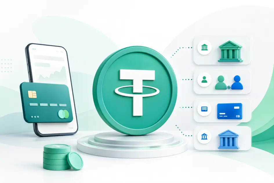 USDT の買い方 — ステップバイステップガイド（エクスチェンジ、P2P、クレジットカード、銀行送金）