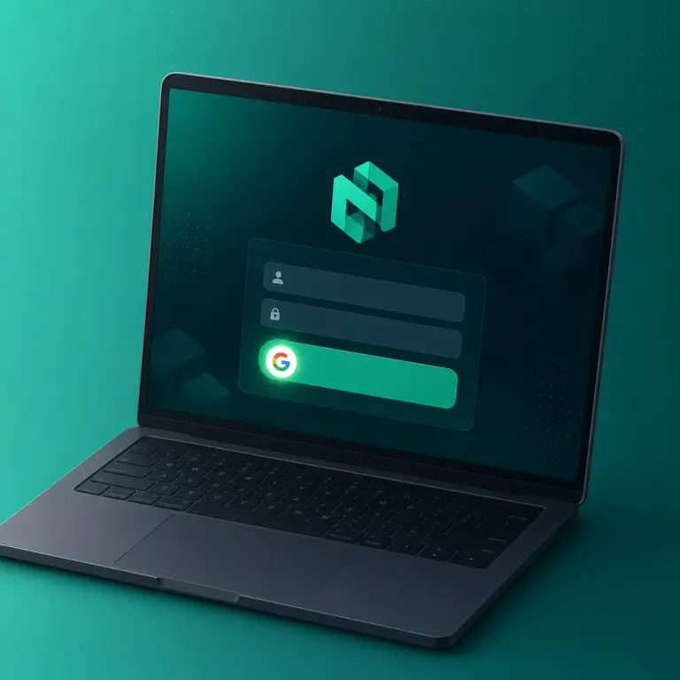 Illustration of the NoxHash login page with the Continue with Google button highlighted