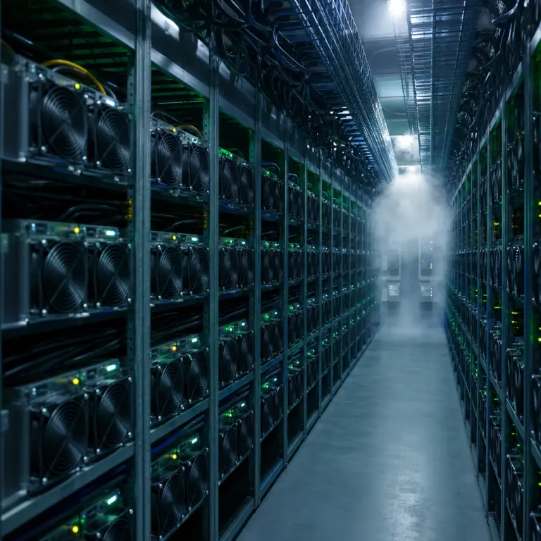 Pro Miner ティアを支える NoxHash カザフスタンデータセンター内の Antminer S21 Pro ASIC ラック列